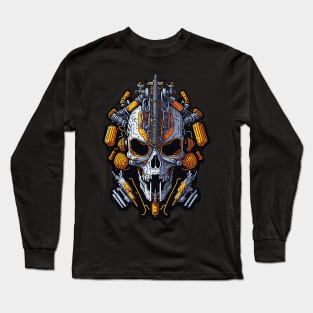 Mecha Skull S01 D29 Long Sleeve T-Shirt